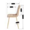 Krzesło FREDY Beżowe Welurowe (Farba béžová)