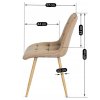 Krzesło RODRI Beżowe Welurowe (Farba béžová)