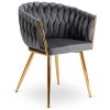 Krzesło CAPI Czarne Welurowe (Farba čierna)
