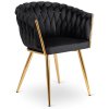 Krzesło CAPI Czarne Welurowe (Farba čierna)
