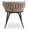 Krzesło EMPOLI Beżowe Plecione (Farba béžová, Látka tkanina)