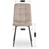 Krzesło PERU 2 Beżowe Tapicerowane (Farba béžová, Látka klasik)