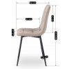 Krzesło PERU 2 Beżowe Tapicerowane (Farba béžová, Látka klasik)