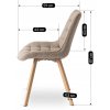 Krzesło KATHY Beżowe Tapicerowane (Farba béžová)