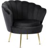 Fotel GRAND z Podnóżkiem Czarny Welurowy (Farba čierna)