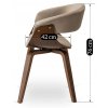 Krzesło GARY Beżowe/Orzech (Farba béžová)