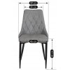 Krzesło Tapicerowane CORK 2 Szare (Farba sivá)
