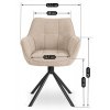 Krzesło Obrotowe PEONY Boucle Beżowe (Farba béžová)