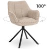 Krzesło Obrotowe PEONY Boucle Beżowe (Farba béžová)