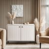 Komoda SOFT 104 cm Kaszmir Ryflowana Dwudrzwiowa (Farba biela)