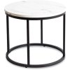 Stolik CONNY Biały Marmur/Czarny (Farba biely mramor, Nohy čierna)