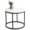 Stolik CONNY Biały Marmur/Czarny (Farba biely mramor, Nohy čierna)