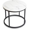 Stolik CONNY Biały Marmur/Czarny (Farba biely mramor, Nohy čierna)