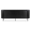 Komoda BECK 200 cm Czterodrzwiowa Czarna (Farba čierna)
