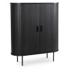Komoda TRISH 100 cm Dwudrzwiowa Rozsuwana Czarna (Farba čierna)
