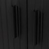Komoda TRISH 100 cm Dwudrzwiowa Rozsuwana Czarna (Farba čierna)