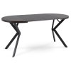 Stół DORIAN 80-160 cm Czarny/Złoty (Farba čierna, Nohy zlatá)