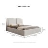 PROXIMA store moderna calunena postel s uloznym priestorom SONYA 140