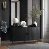 Komoda Dwudrzwiowa Rozsuwana TRISH 140 Czarna (Farba čierna)
