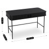 Biurko TRISH Ryflowane 120 cm Czarne (Farba čierna)