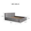 PROXIMA store minimalisticka calunena postel s uloznym priestorom DAISY 200