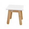 SET - Stolík + stolička WOODY - krémová biela
