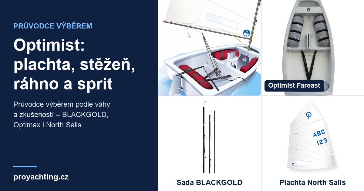 Optimist: plachta, stěžeň, ráhno a sprit – průvodce výběrem ProYachting