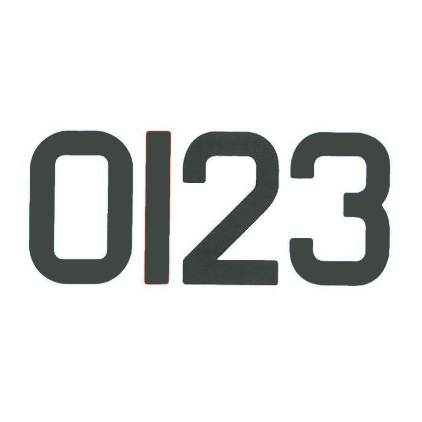 Čísla na plachtu 230mm - černá 3