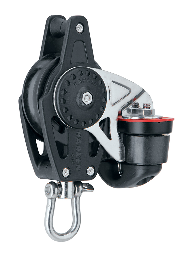 Harken 40mm Carbo Block w/Cam Cleat and Becket 2464