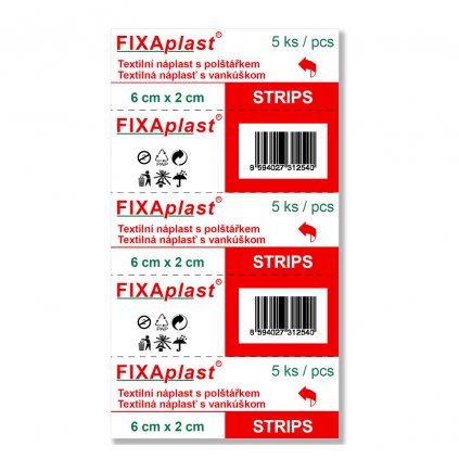 1666610 fixaplast strips 6x2cm 5ks