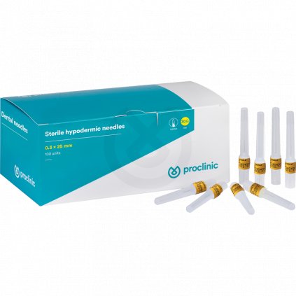 Dentální jehla 30G, 100 ks (Velikost 12 mm)