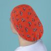 long hair surgical cap spiderman orange (1)