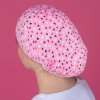 long hair surgical cap strawberry hearts