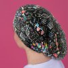 long hair printed surgical cap chemistry