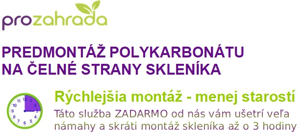 Predmontáž čelných strán ZADARMO
