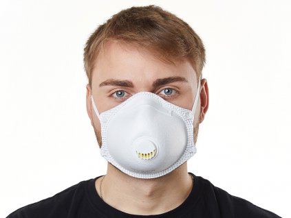 10x Prémiový respirátor FFP3 Bílý s ventilem (73 KČ/Ks)