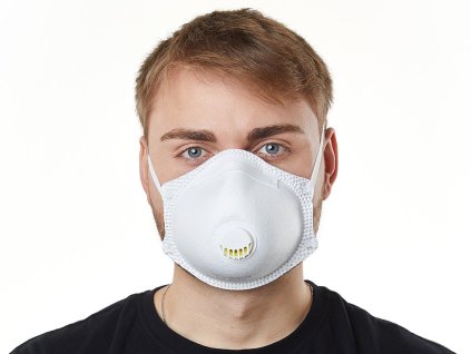 100x Prémiový respirátor FFP3 Bílý s ventilem