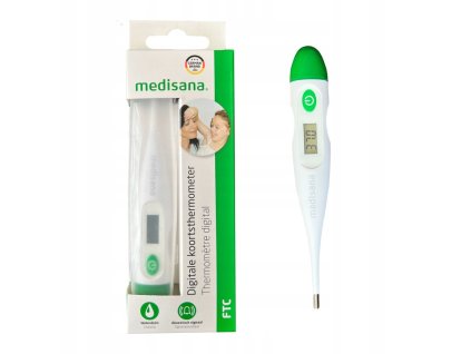 Termometr cyfrowy kliniczny firma Medisana model KFT 04 FTC GW 3 lata