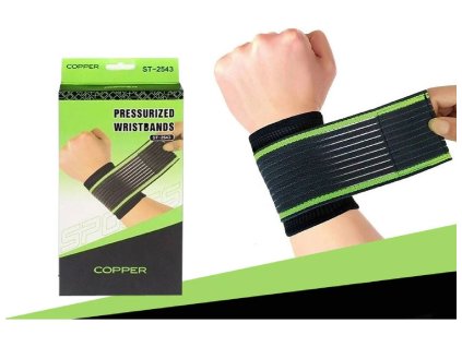 Kompresní rehabilitační bandáž na zápěstí - Copper