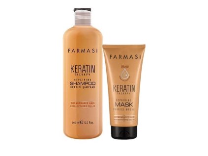 Keratinový šampon - 360ml + Keratinová maska na vlasy - 200ml