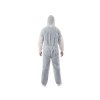 Kombinéza z netkané textilie s kapucí a na zip, 1  ks, bílá