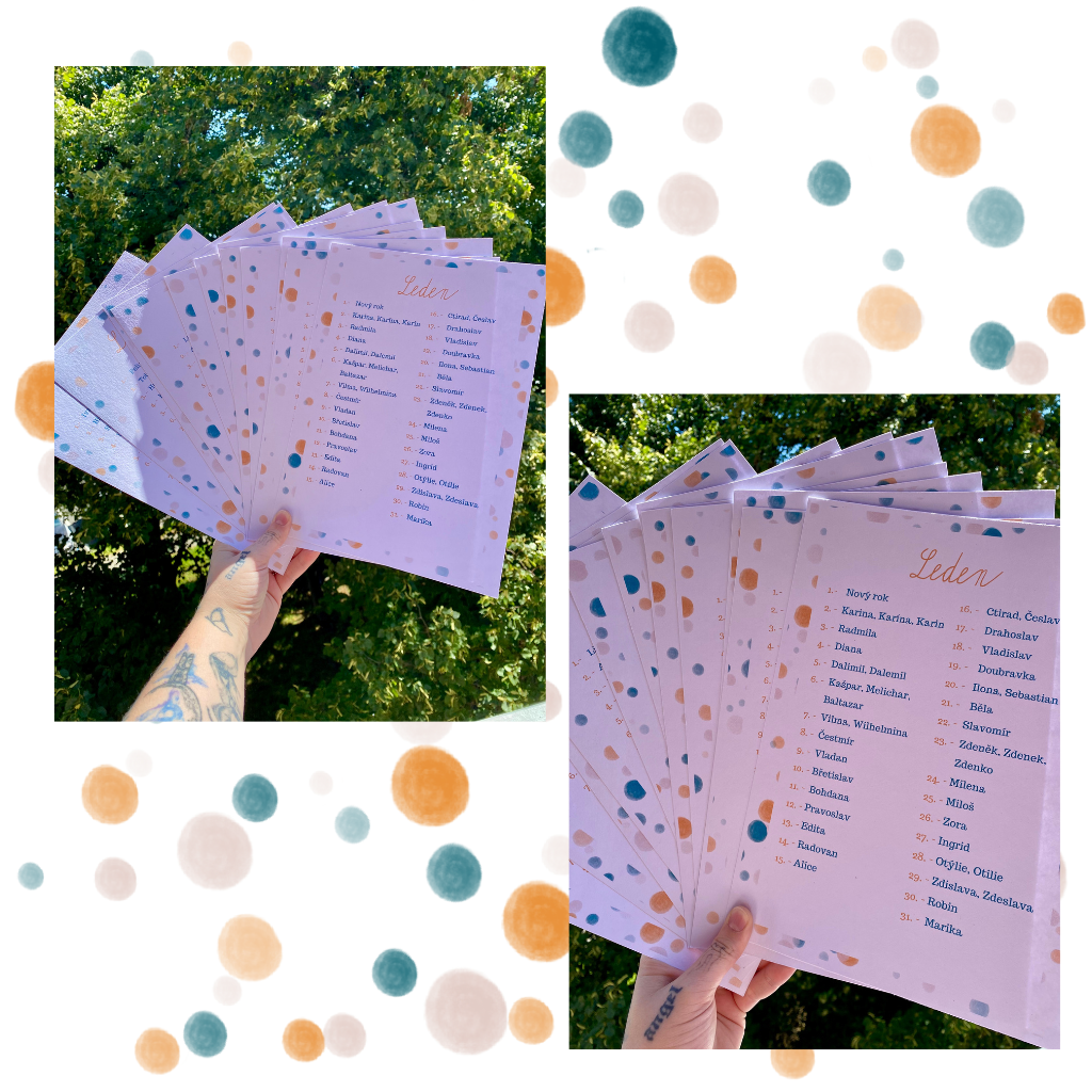 Kalendář jmen a jejich svátky