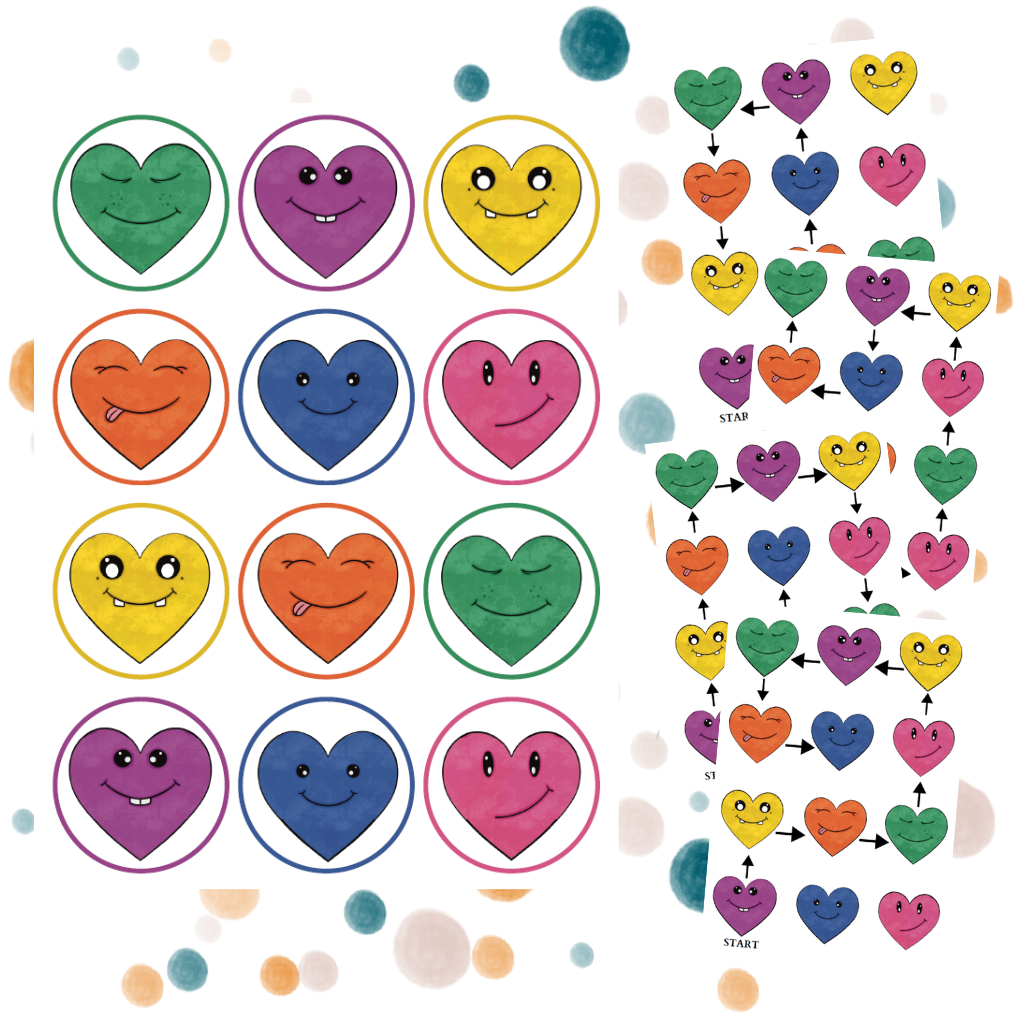 Pohybové bludiště - srdíčka