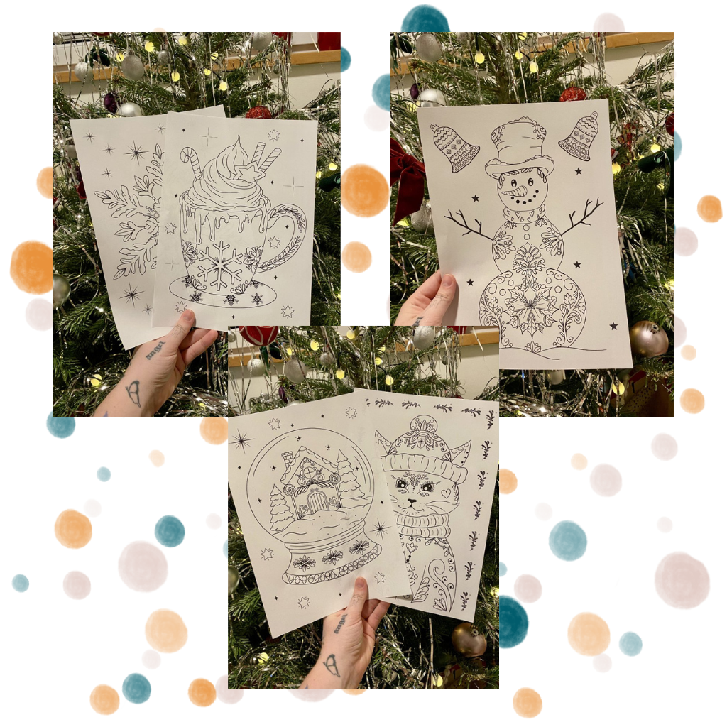 Antistresové omalovánky - zima