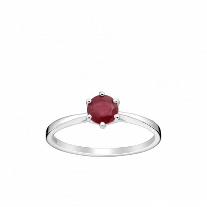 Ruby lux stribrny prsten s brousenym rubinem Photoroom