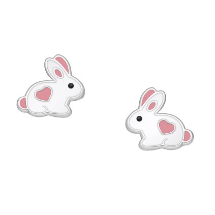 1068 2113 dětské stříbrné náušničky králičci
