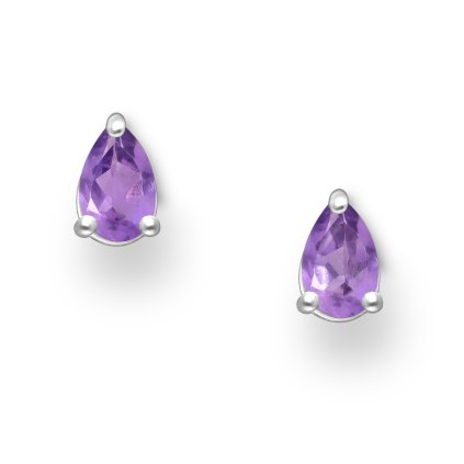 1181 5110 stříbrné náusšnice s ametystem amethystem se sterlingového stříbra AG925 (Vlastní)