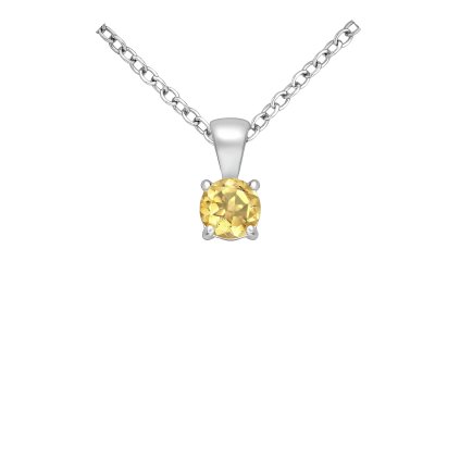 1181 5203stříbrný přívěšek s citrínem La Preciada Sterling Silver Solitaire Pendant, Decorated with Gemstones