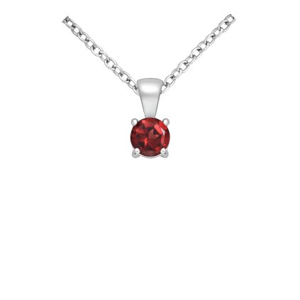 1181 5203 stříbrný přívěšek rubín La Preciada Sterling Silver Solitaire Pendant, Decorated with Gemstones