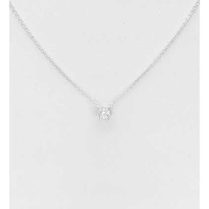 Wholesale Sterling Silver Solitaire Necklace Decorated 182055 (1)